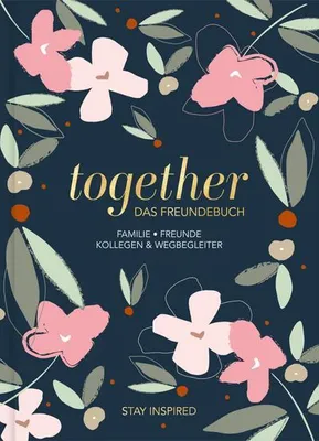 Obrázok produktu pre Freundebuch für Erwachsene | Album zum Ausfüllen für Freunde und Kollegen mit edler Goldprägung | Freundschaftsbuch, Poesiealbum, Erinnerungsalbum als Geschenk