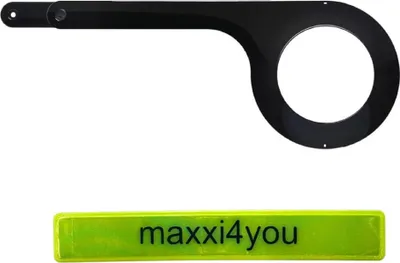 Produktbild von Hebie Fahrrad Kettenschutz 317 Ø 180 mm 350-450 mm 38 Zähne Schwarz-Glänzend inkl. maxxi4you Reflexband