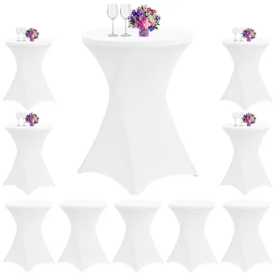 Immagine prodotto di SolidKeus - Set di 10 copritavoli elasticizzati per tavoli da bistrot