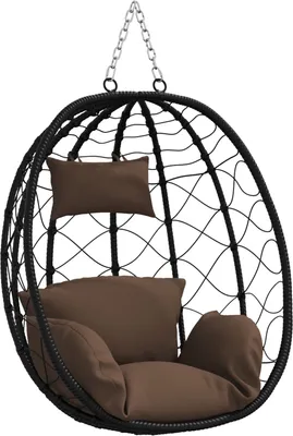 Produktbild von Möbel Hängender Eierstuhl Korb ohne Ständer Kaffee Poly Rattan - Hollywoodschaukeln 42003847
