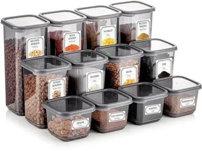 Produktbild von Famanu Vorratsdosen Set 12 Stück - luftdicht, BPA-frei