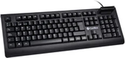 Produktbild von CoolBox COO-TEC04DNI, Volle Größe (100%), Kabelgebunden, USB, Membran Key Switch, QWERTY, Schwarz