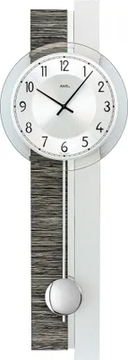 Produktbild von AMS. Pendelwanduhr 7439, Quarz, Holzgehäuse, Mineralglas, Germany