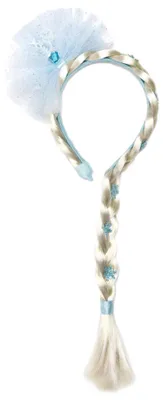 Immagine prodotto di Treccia per capelli per bambini - look da principessa dei ghiacci con fiocchi di neve scintillanti