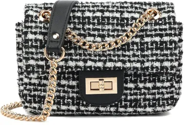 Image de Sac bandoulière en simili cuir Giuliano, modèle Aury, couleur noire, pour femmes