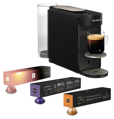 Produktbild von Nespresso Krups VERTUO Up Ink Black, XN9408 inkl.  3 Kaffeesorten, Farbe:Black