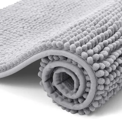 Imagen del producto de Omgoods - Alfombra de baño de chenilla, 40x120 cm, antideslizante y lavable