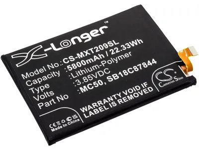 Obrázek produktu pro TECHTEK Baterie kompatibilní s [Lenovo] K12 Pro, K12 Pro 2020, XT2091-7, XT2091-8, pro [Motorola] Moto G9 Power, XT2091-3, XT2091-4 nahrazuje MC50,