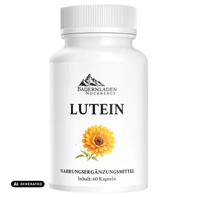 Produktbild von Bauernladen Nockberge | Lutein | 50 mg Tagesdosis | Kapselform, KI-generiertes Bild