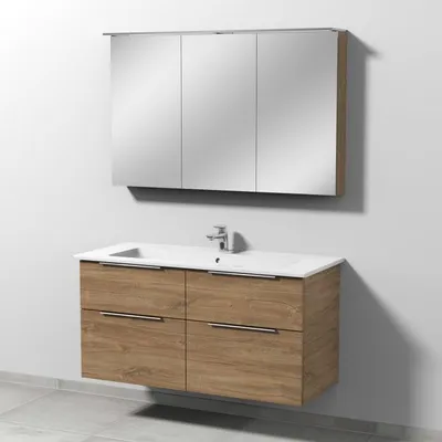 Zdjęcie produktu dla Komplet mebli Sanipa 3way – 1 sztuka, w tym szafka łazienkowa "MALTE", 120 cm, z uchwytami montowanymi na górze
