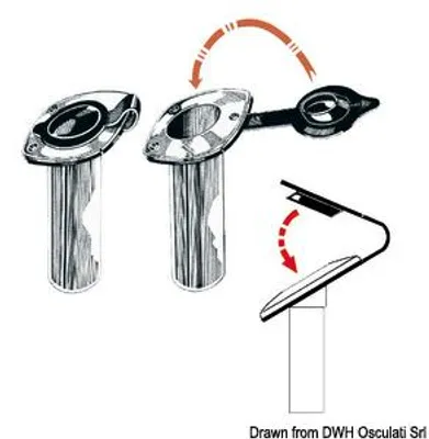 Immagine prodotto di Tappo di copertura per portacanne incorporato PVC, bianco morbido, 1 pezzo