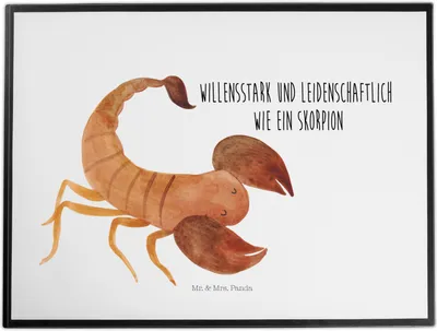 Produktbild von Mr. & Mrs. Panda Schreibunterlage Sternzeichen Skorpion - Weiß - Geschenk, schreibtischunterlagen, schreibauflage, bastelunterlagen, Geburtstag Oktober, tischpad
