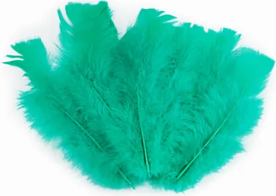 Produktbild von 20 Natur-Putenfedern, 11-17cm, Farbwahl, unterschiedliche Farben