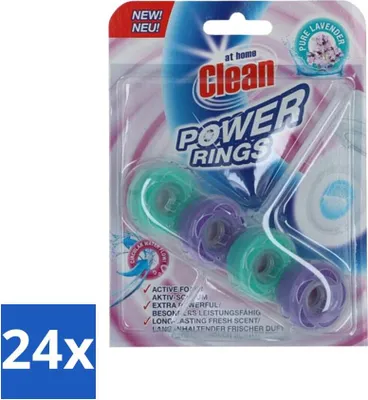Obrázok produktu pre At Home - Clean - WC blok - Power Rings - Pure Lavender - Extra Strong - 1 blok - ekonomické balenie - 24 kusov