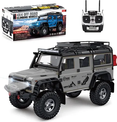Produktbild von 1/10 RC Crawler Car Realistische Struktur zu öffnende Tür Klettern Auto Spielzeug mit 9KG Wasserdicht Lenkung Grau