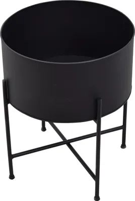 Produktbild von LOFT42 Flora Blumentopf rund - Metall - Schwarz - Ø40