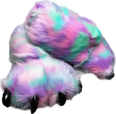 Produktbild von ASKSA Uni Soft Pluesch Haus Hausschuhe Tier Kostuem Pfote Claw Schuhe, Bunt, Groesse: 36-42