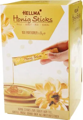 Image de Hellma Miel en sticks 100 x 8g