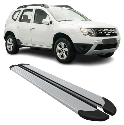 Image de Marchepieds Latéraux pédale pour Dacia Duster 2010-2018 Aluminium Argent 2Pcs