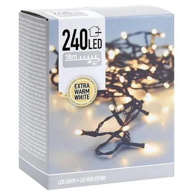 Produktbild von Weihnachtsbeleuchtung 18 Meter 240 LED - LED -Beleuchtung extra warmes Weiß