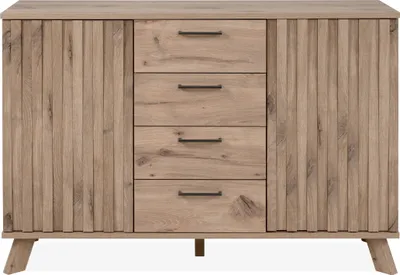 Produktbild von Kommode "Wellington 01B" in Schwedeneiche. Abmessungen (BxHxT) 126,5x85x40 cm