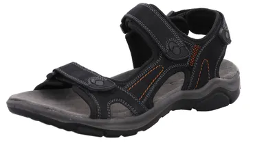 Produktbild von Rohde Herren Trekking Sandale Leder Klettverschluss Caluso 5955, Größe:42 EU, Farbe:Schwarz