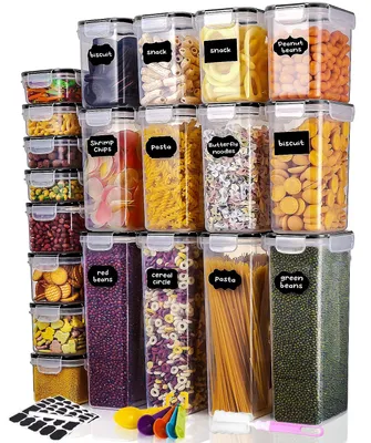 Produktbild von Elzusha – Set aus 20 luftdichten Vorratsgläsern mit Deckel, BPA-frei, für die Aufbewahrung in der Küche