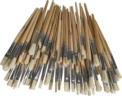 Produktbild von Creativ Company Pinsel Nature Line Set - 80 Stück Malen Basteln