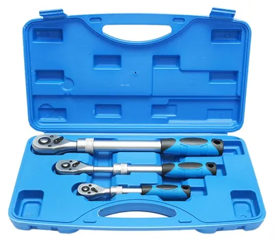 Immagine prodotto di Set cricchetti reversibili, kit 3 chiavi a cricchetto 1/4", 3/8", 1/2", impugnatura a cricchetto, regolabili