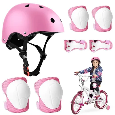 Image de Kit de protection 5 en 1 pour enfants de 3 à 11 ans, comprenant des protections pour les genoux et les poignets