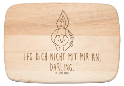 Produktbild von Mr. & Mrs. Panda Holzbrettchen Stinktier Angriff - Transparent - Geschenk, wütend, Schneidebrett, Holzbrett, küchenholzbrett, Skunk, Raubtier, Frühstücksbrett, Drohung