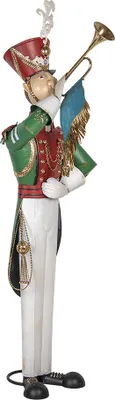 Immagine prodotto di Schiaccianoci decorativo Clayre & Eef 65x71x218 cm Bianco Verde Metallo