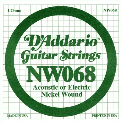 Obrázek produktu pro D'Addario NW068, Kytara, Ocel, Elektrický, 1 kusů