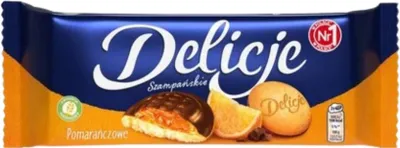 Zdjęcie produktu dla DELICJE Szampańskie Biszkopty z Galaretką o Smaku Pomarańczy 147g 1szt.