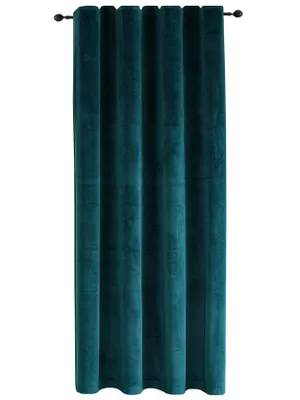 Produktbild von Verdunkelungsvorhang Samt weich 140x225 cm Petrol Vorhang Kräuselband blickdicht Gardine abdunkelnd U-Band