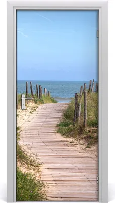 Produktbild von Tulup Türaufkleber 95x205 cm Dekorative Aufkleber Selbstklebend Wasserdichte Tapete Abnehmbar Schlafzimmer Wohnzimmer Wohnkultur - Weg zum Strand
