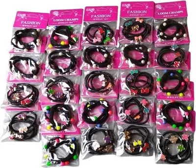 Obrázek produktu pro Gumičky do vlasů s pestrými ozdobami - 5 balení..