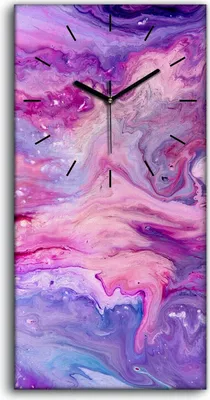Produktbild von Küchenuhr Bürouhr Leinwand Uhr Geräuschlos Kunstdruck 30x60 Abstrakte Kunst - schwarze Hände