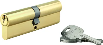 Image de Cylindre STD double entrée, 50x 60 mm anti-arrachement, laiton, 3 clés - THIRARD