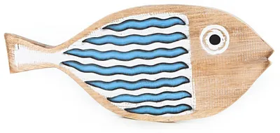 Produktbild von großer Fisch zum Aufhängen Maritime Wand Deko Meer 49 cm