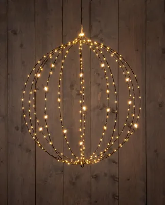 Productafbeelding van Metal 60 cm 3D Ball Black With 288 Led Flash Classic Warm kerstverlichting Anna's Collection