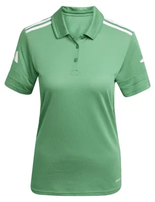 Productafbeelding van adidas Squadra 25 katoenen poloshirt, maat XS (dames), kleur: TEAGRN/WIT
