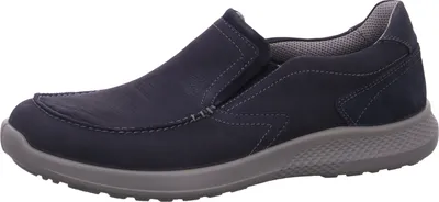 Produktbild von Slipper in Blau, hergestellt aus hochwertigen Materialien und ausgestattet mit seitlichem Gummizug