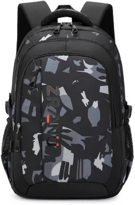 Produktbild von Wasserdichter Schulrucksack für Laptop 15,6 Zoll Schwarz