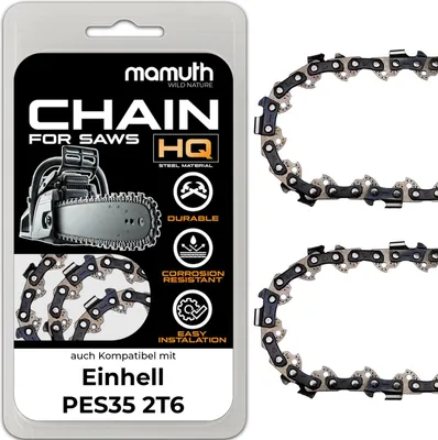 Obrázek produktu pro 2x řetěz řetězové pily 40cm 1,1mm 3,8" 57TG pro Einhell PES35 2T6