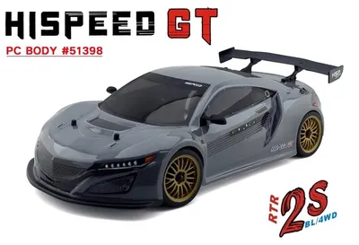 Imagen del producto de HSP GT PRO 1/10, 2.4 GHz, coche de carreras eléctrico sin escobillas, color gris