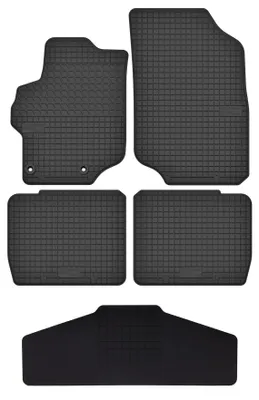 Image de Tapis de sol en caoutchouc + tunnel pour Peugeot 301 2012- (berline) – 5 pièces, noirs, sur mesure