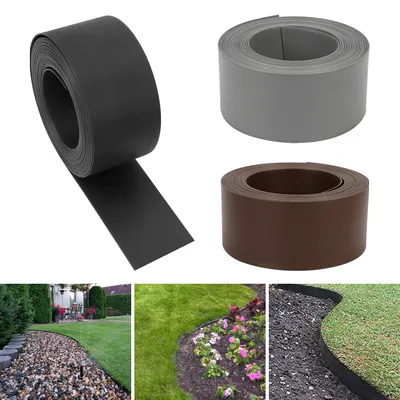 Produktbild von TolleTour Rasenkante Kies Beeteinfassung Mähkante Beetumrandung Rasenband Oberkante Gartenwegen Gartenumrandung Rasenbegrenzung Grau 2500x10cm