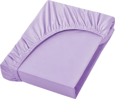 Produktbild von DigiRigi® Jersey-Spannbettlaken – 100% Baumwolle,  Standard 100, 140×200 / 160×200 cm, Lila/Lavendel, 1 Stück, Rundumgummi, bis 25 cm, SANFOR‑KNIT