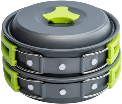 Produktbild von Camping-Kochset mit Töpfen und Pfannen für Backpacking